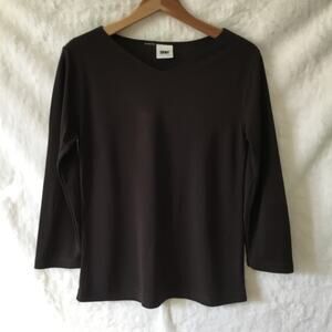 DKNY Brown Long Sleeve Top